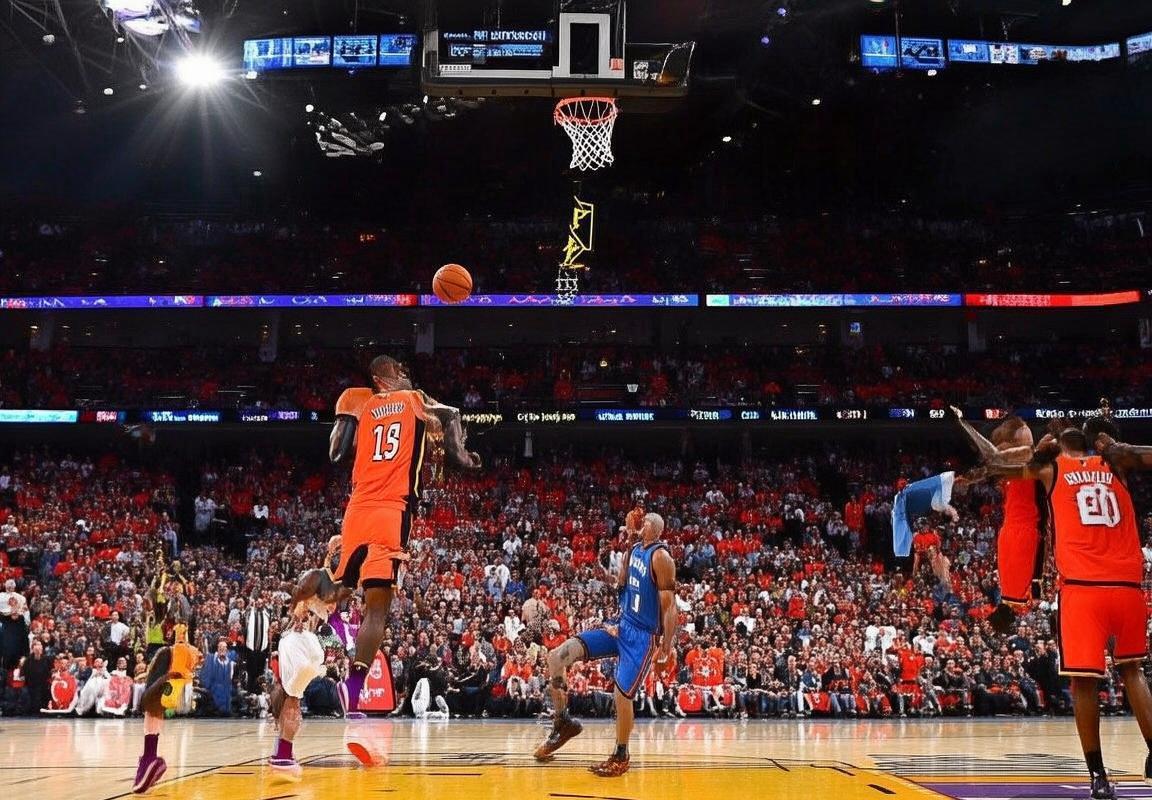 湖人雷霆新赛季首战：新老对决巅峰对决精彩瞬间(图1)